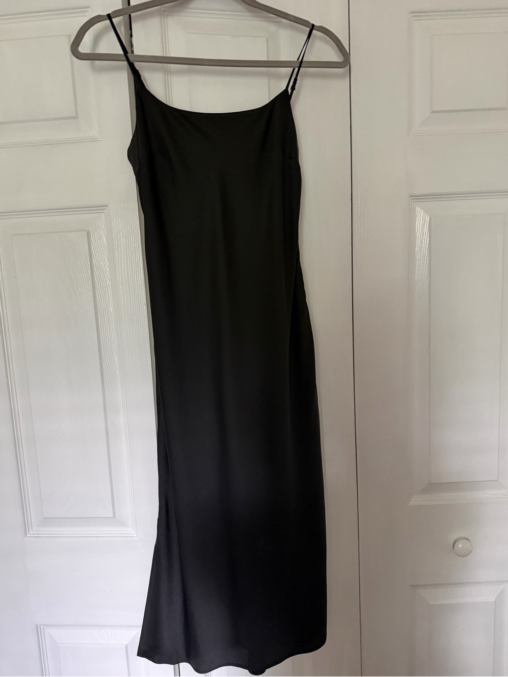 Classic Black Midi Slip Dress